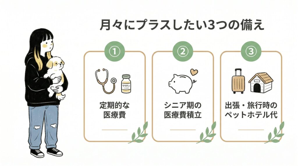 月々にプラスしたい3つの備え