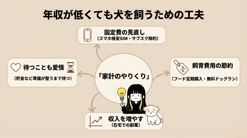 年収が低くても犬を飼うためにできること