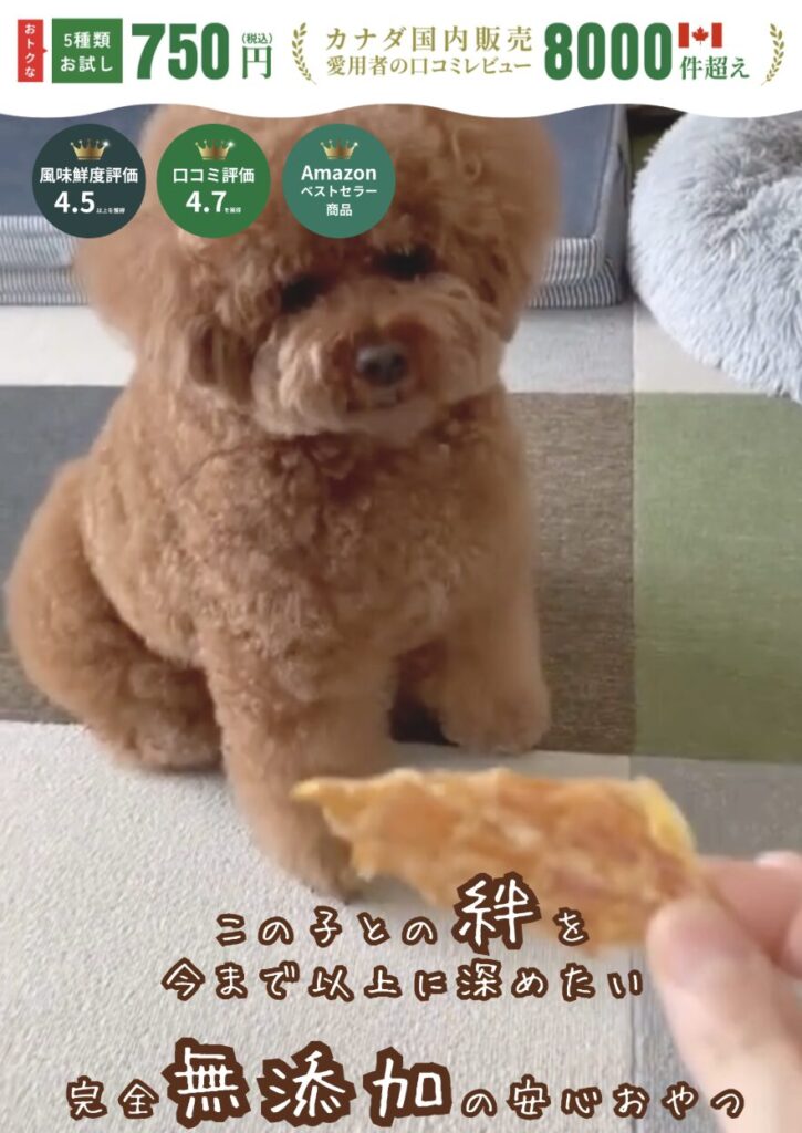 完全無添加の犬用おやつ「ビタライフ(VitaLife)」