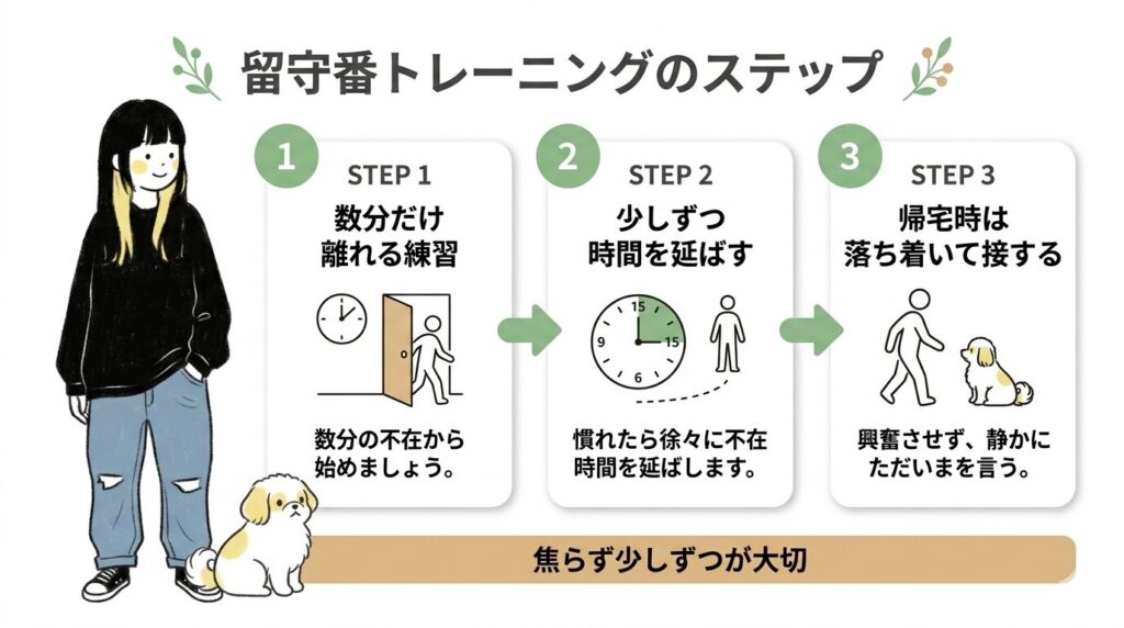 犬の留守番トレーニングの方法
